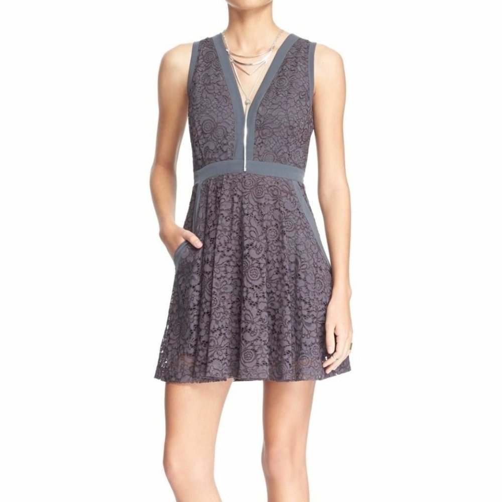 FREE PEOPLE Lovely in Love Dress in Slate Grey - M